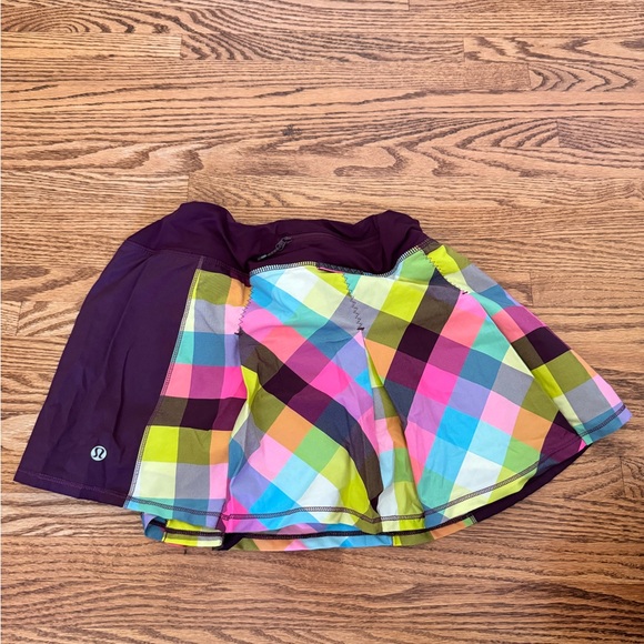 Maroon and colourful lulu skirt. Size 8 - Picture 2 of 3